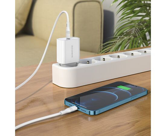  СЗУ BOROFONE BA57A Easy Speed 1USB, PD20W (белый) 