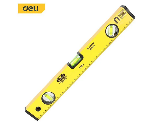  Уровень строительный Deli DL290400K 400мм, зеркальный глазок, двухсторонняя фрезеровка 
