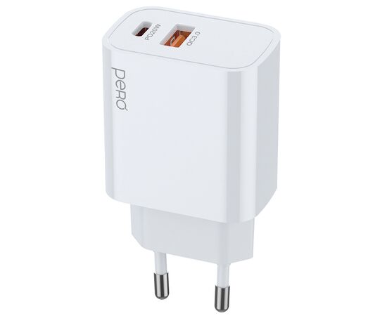  СЗУ PERO TC24 USB-A + USB-C, PD 20W белый 