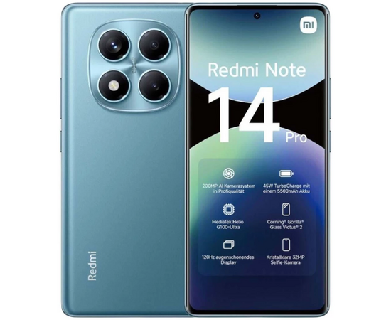  Смартфон Xiaomi Redmi Note 14 Pro 12/512Gb Ocean Blue РСТ 