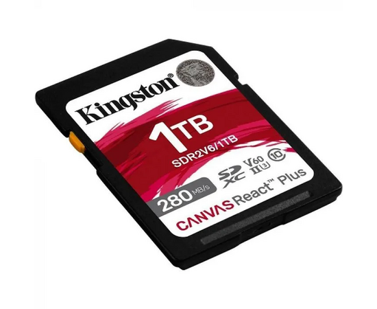  Карта памяти Kingston SDR2V6/1TB SDHC 1TB, UHS-I Class U3 V60, чтение 280Мб/с, запись 100Мб/с 