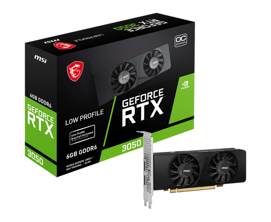  Видеокарта MSI GeForce RTX 3050 LP 6G OC 