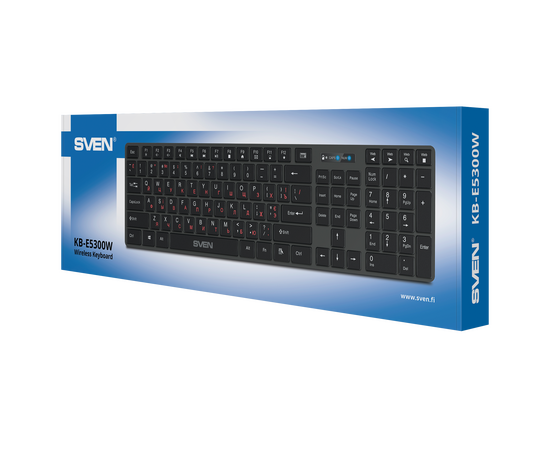 Беспроводная клавиатура SVEN KB-E5300W графит (SV-021139) 