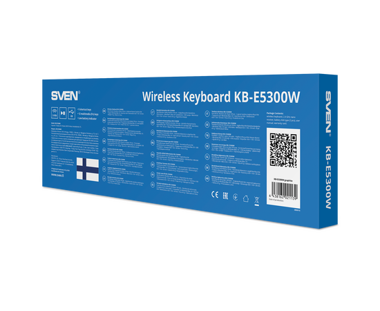  Беспроводная клавиатура SVEN KB-E5300W графит (SV-021139) 
