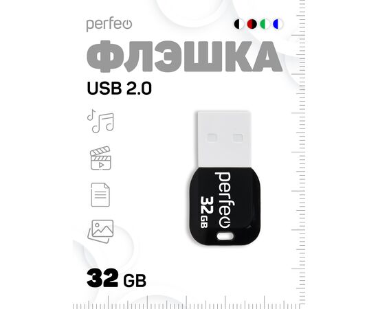  Флешка Perfeo USB 32GB M02 Белая 