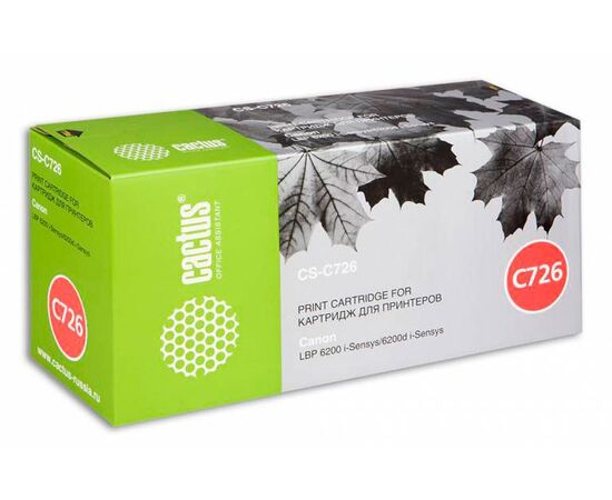  Тонер Картридж Cactus CS-C726S черный для Canon LBP-6200 LBP-6200D (2100стр.) 
