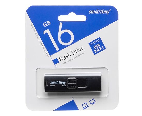  Флэш накопитель USB 16 Гб Smart Buy Fashion 3.0 (black) (212805) 