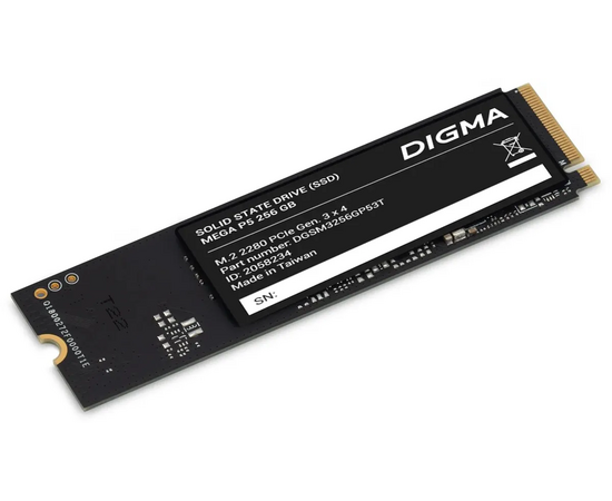  SSD Digma Mega P5 DGSM3256GP53T 256GB PCIe 3.0 x4 M.2 2280 
