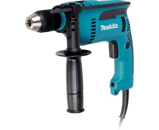  Дрель ударная Makita HP1641K 680Вт патрон:быстрозажимной реверс (кейс в комплекте) 