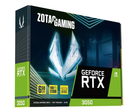 Видеокарта Zotac RTX3050 6GB (ZT-A30510L-10L) GDDR6, 96bit DP HDMI LP Lite Pack 