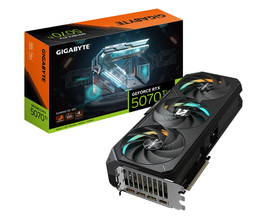  Видеокарта Gigabyte nVidia GeForce RTX 5070Ti Gaming OC 16Gb (GV-N507TGaming OC-16GD) PCI-E 