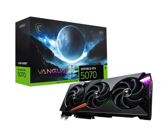  Видеокарта MSI RTX5070 Vanguard SOC 12GB (RTX 5070 12G Vanguard SOC) GDDR7 192bit 3xDP HDMI 3Fan RTL 