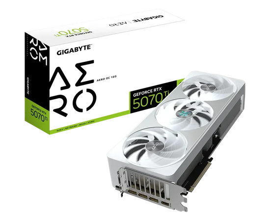  Видеокарта Gigabyte nVidia GeForce RTX 5070Ti Aero OC 16Gb (GV-N507TAERO OC-16GD) PCI-E 
