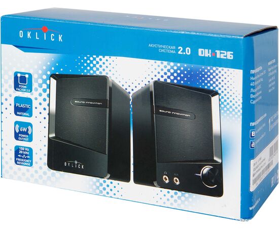  Колонки Oklick OK-126 2.0 черный 