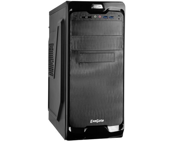  Корпус Miditower Exegate UN-604 Black, ATX, <без БП> 2*USB+2*USB3.0, Audio 