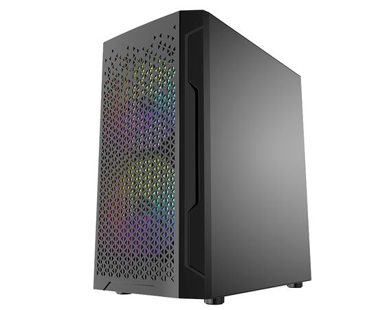  Корпус Powercase CMIMZB-L3 Mistral Micro Z3B Mesh LED, Tempered Glass, 2x 140mm + 1х 120mm 5-color fan, чёрный, mATX (CMIMZB-L3) 