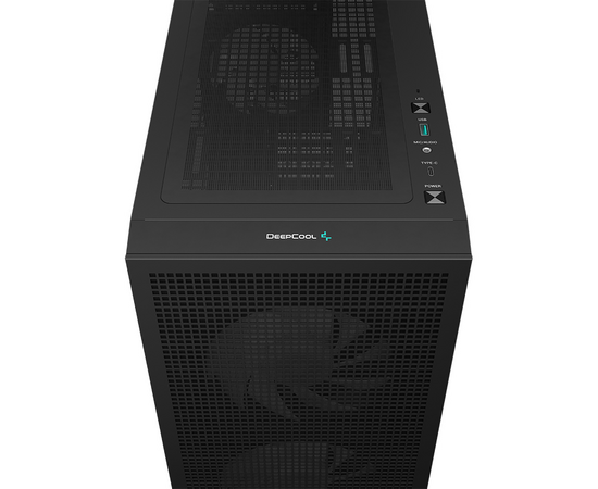  Корпус Deepcool CH360 black (R-CH360-BKAPE3-G-1) MiniTower (mATX, без БП, ARGB, USB3.2 Type-A + USB3.2 Type-C) 