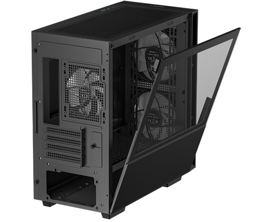  Корпус Deepcool CH360 black (R-CH360-BKAPE3-G-1) MiniTower (mATX, без БП, ARGB, USB3.2 Type-A + USB3.2 Type-C) 