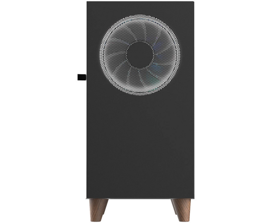  Корпус WIZMAX EM1 Woofer Black без БП M-ATX Mini-Tower, TG, 1x160mm + LED, 1xUSB-A 3.0 2.0, mATX, mITX 