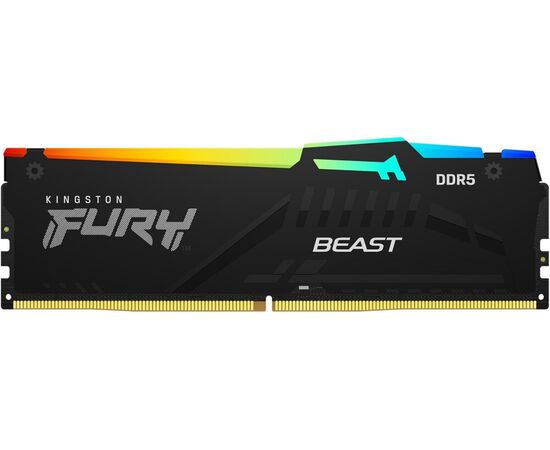  ОЗУ Kingston FURY Beast RGB XMP Gaming Memory (KF556C40BBA-16) DDR5 5600 16GB DIMM Non-ECC, CL40, 1.25V, 1RX8 40-40-40 