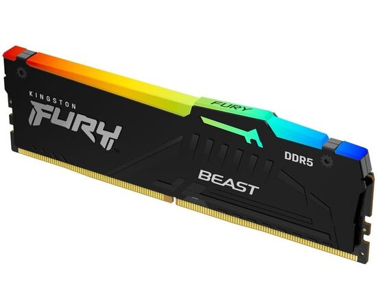  ОЗУ Kingston FURY Beast RGB XMP Gaming Memory (KF556C40BBA-16) DDR5 5600 16GB DIMM Non-ECC, CL40, 1.25V, 1RX8 40-40-40 