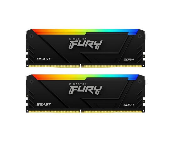  ОЗУ Kingston Fury Beast Black RGB XMP KF432C16BB2AK2/16 16GB DDR4 3200MHz DIMM kit 2x8Gb, CL16, 1.35V 288-pin Non-ECC 