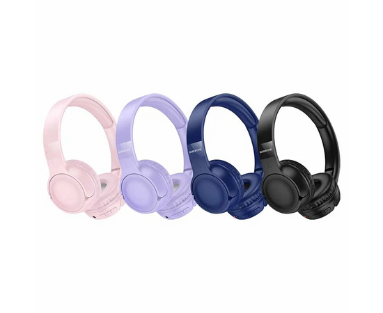  Наушники bluetooth полноразмерные BOROFONE BO32 Show BT headphones (розовый) 